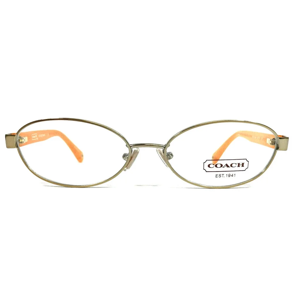 Coach Eyeglasses Frames HC5032 Randi 9072 Gold Orange Oval Full Rim 52-16-135